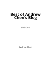 Best of Andrew Chen's Blog