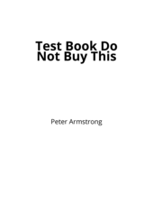 Test Book Do Not Buy This