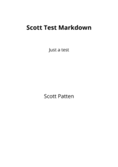 Scott Test Markdown
